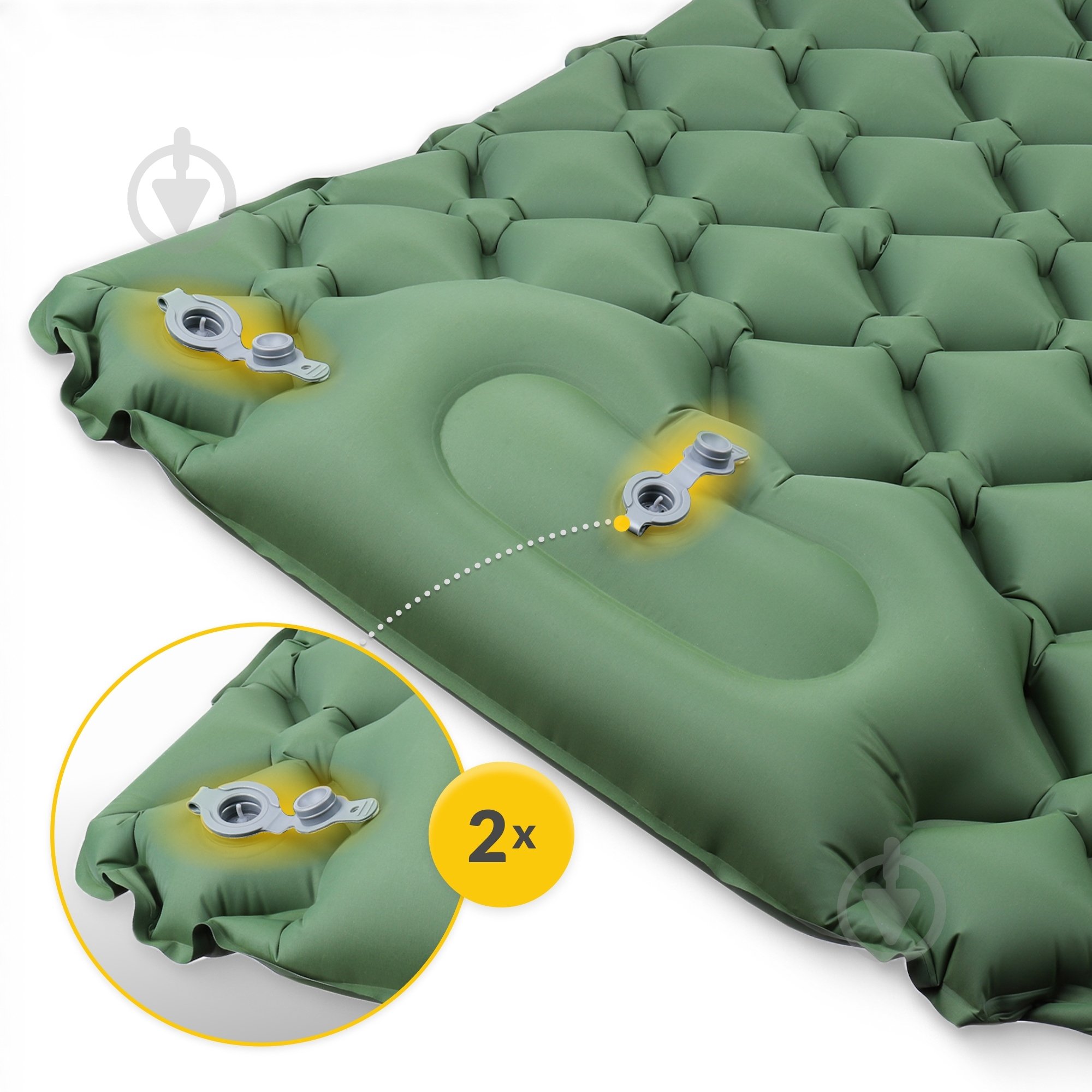 Каремат Mountain Goat со встроенным насосом Navy Green (P-5905973400909) MG0010 190x58 см зеленый - фото 5 Каремат Mountain Goat со встроенным насосом Navy Green (P-5905973400909) MG0010 190x58 см зеленый - фото 5