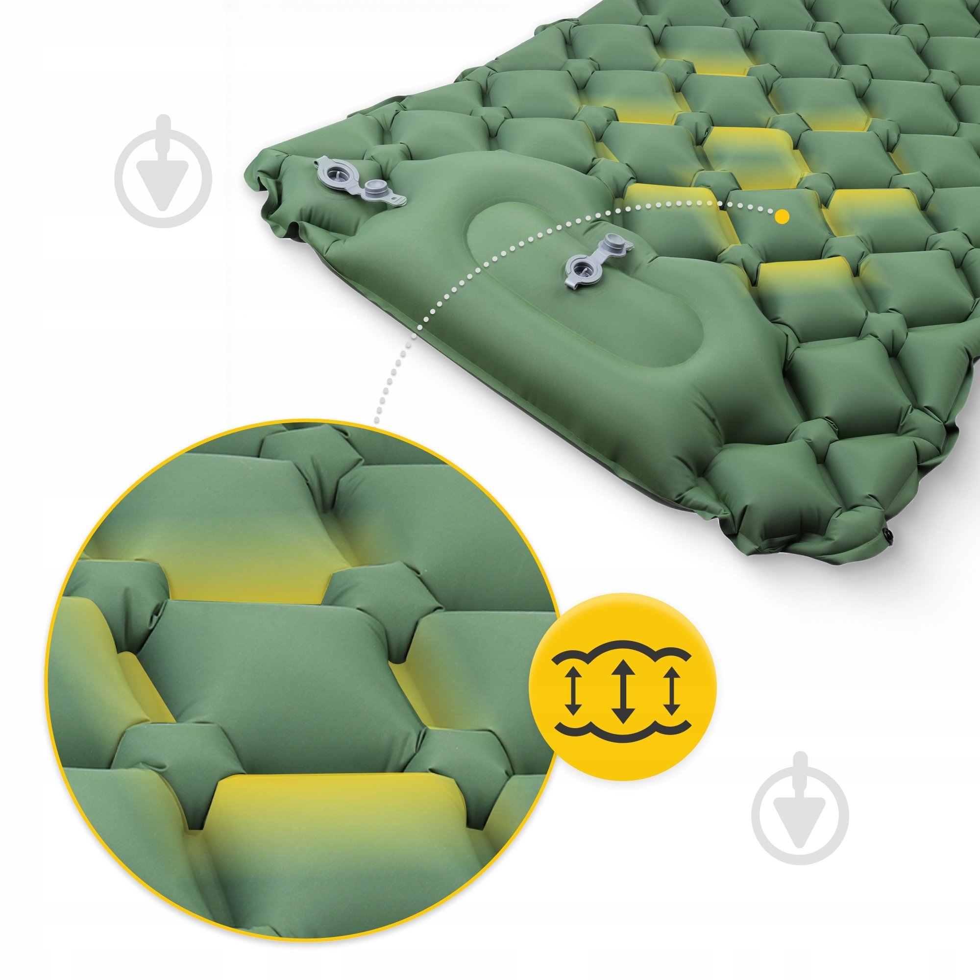 Каремат Mountain Goat со встроенным насосом Navy Green (P-5905973400909) MG0010 190x58 см зеленый - фото 7 Каремат Mountain Goat со встроенным насосом Navy Green (P-5905973400909) MG0010 190x58 см зеленый - фото 7