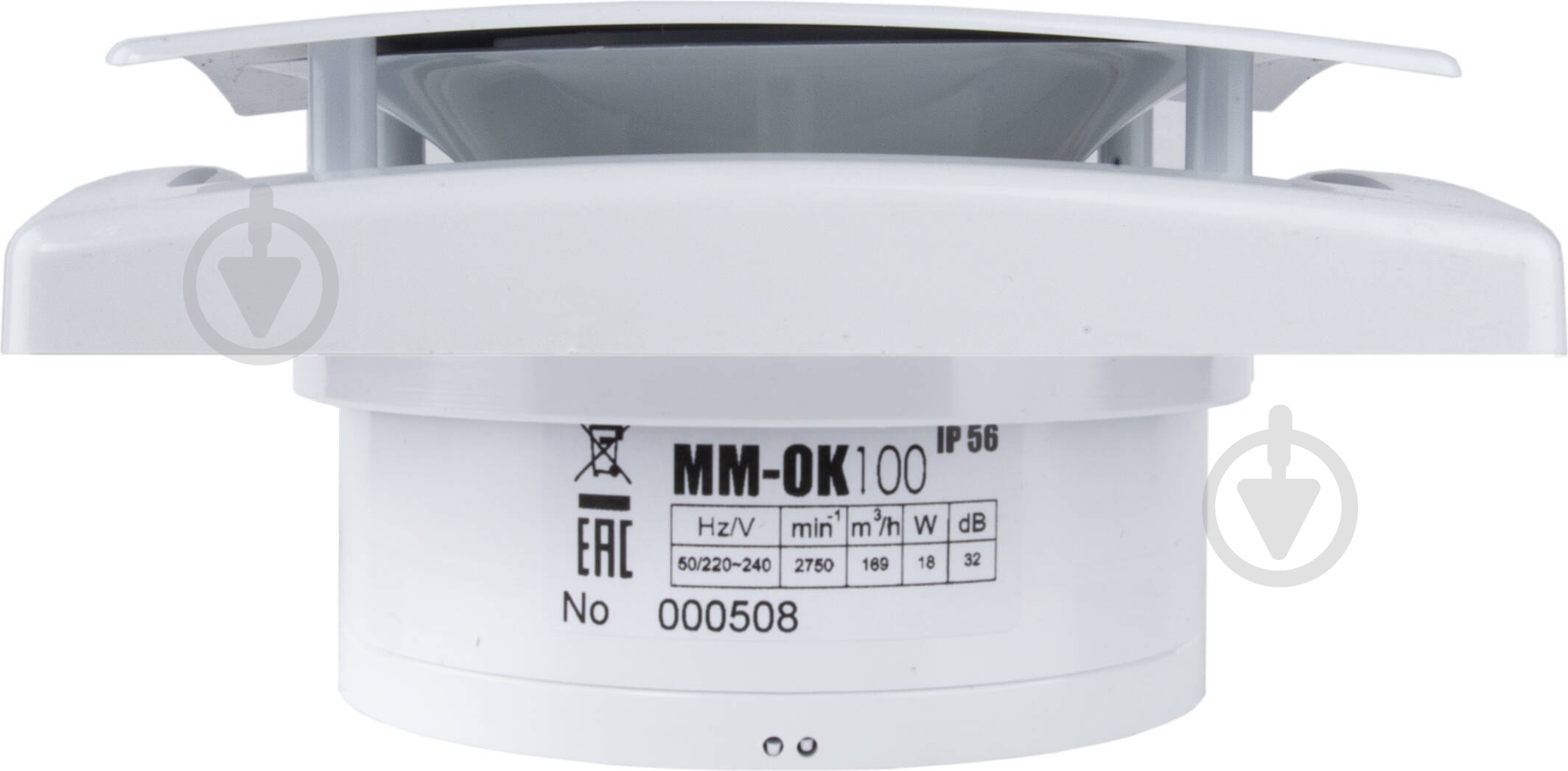 Вытяжной вентилятор MMotors ММ-ОК 100/169 белый сверхтонкий с клапаном - фото 5