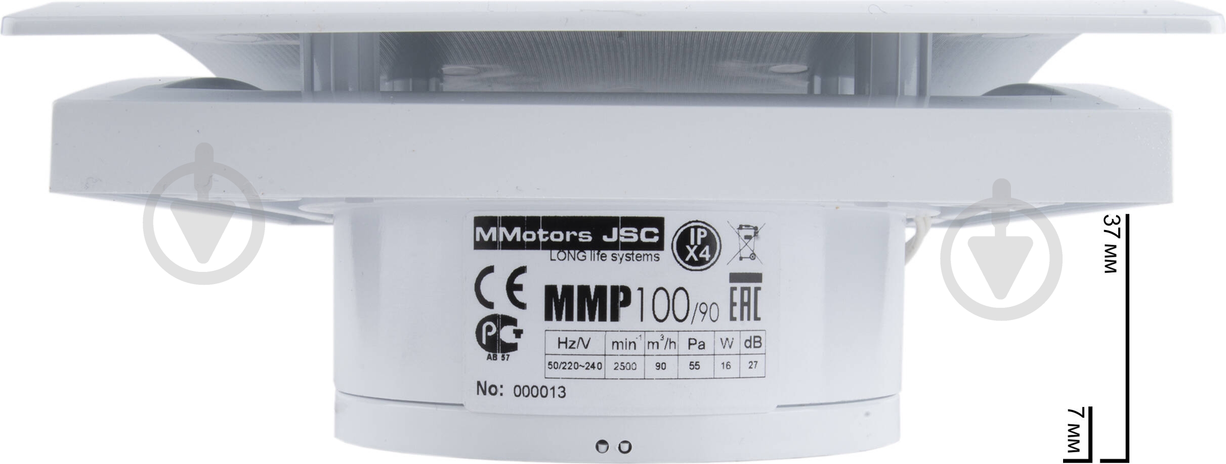 Вытяжной вентилятор MMotors ММ-Р 100 квадратный белый сверхтонкий - фото 3 Вытяжной вентилятор MMotors ММ-Р 100 квадратный белый сверхтонкий - фото 3