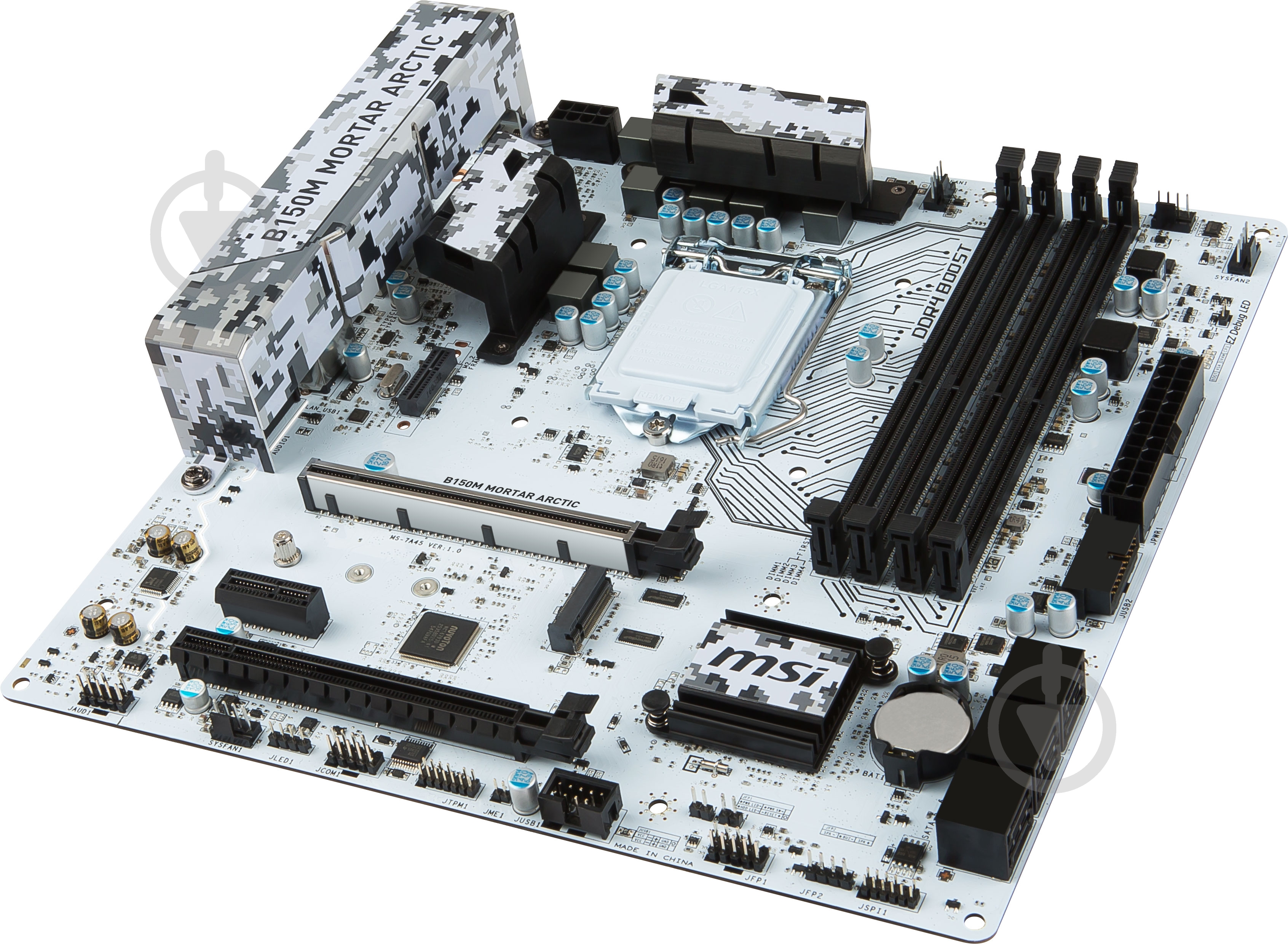 Материнская плата MSI B150M_MORTAR_ARCTIC (Socket 1151, Intel B150, mirco ATX) - фото 3 Материнская плата MSI B150M_MORTAR_ARCTIC (Socket 1151, Intel B150, mirco ATX) - фото 3