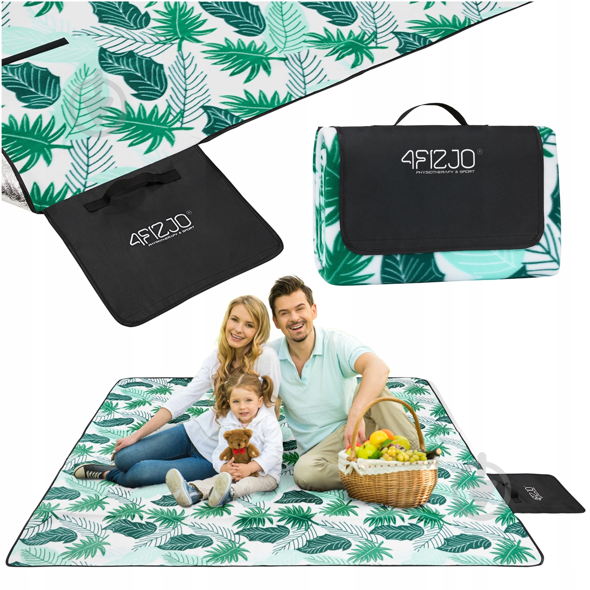 Коврик для пикника 4fizjo (P-5905973400930) 4FJ0623 200x200 см зеленый с белым - фото 1 Коврик для пикника 4fizjo (P-5905973400930) 4FJ0623 200x200 см зеленый с белым - фото 1