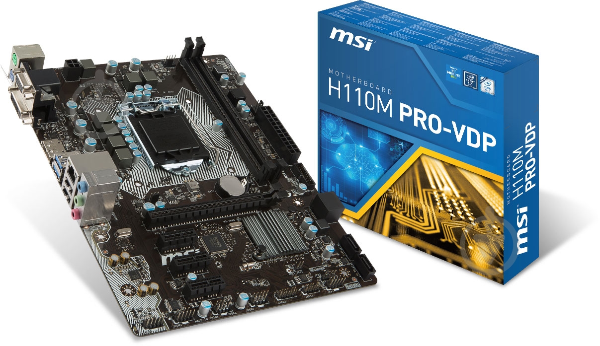 Материнская плата MSI H110M_PRO-VDP (Socket 1151, Intel H110, mirco ATX) - фото 5 Материнская плата MSI H110M_PRO-VDP (Socket 1151, Intel H110, mirco ATX) - фото 5