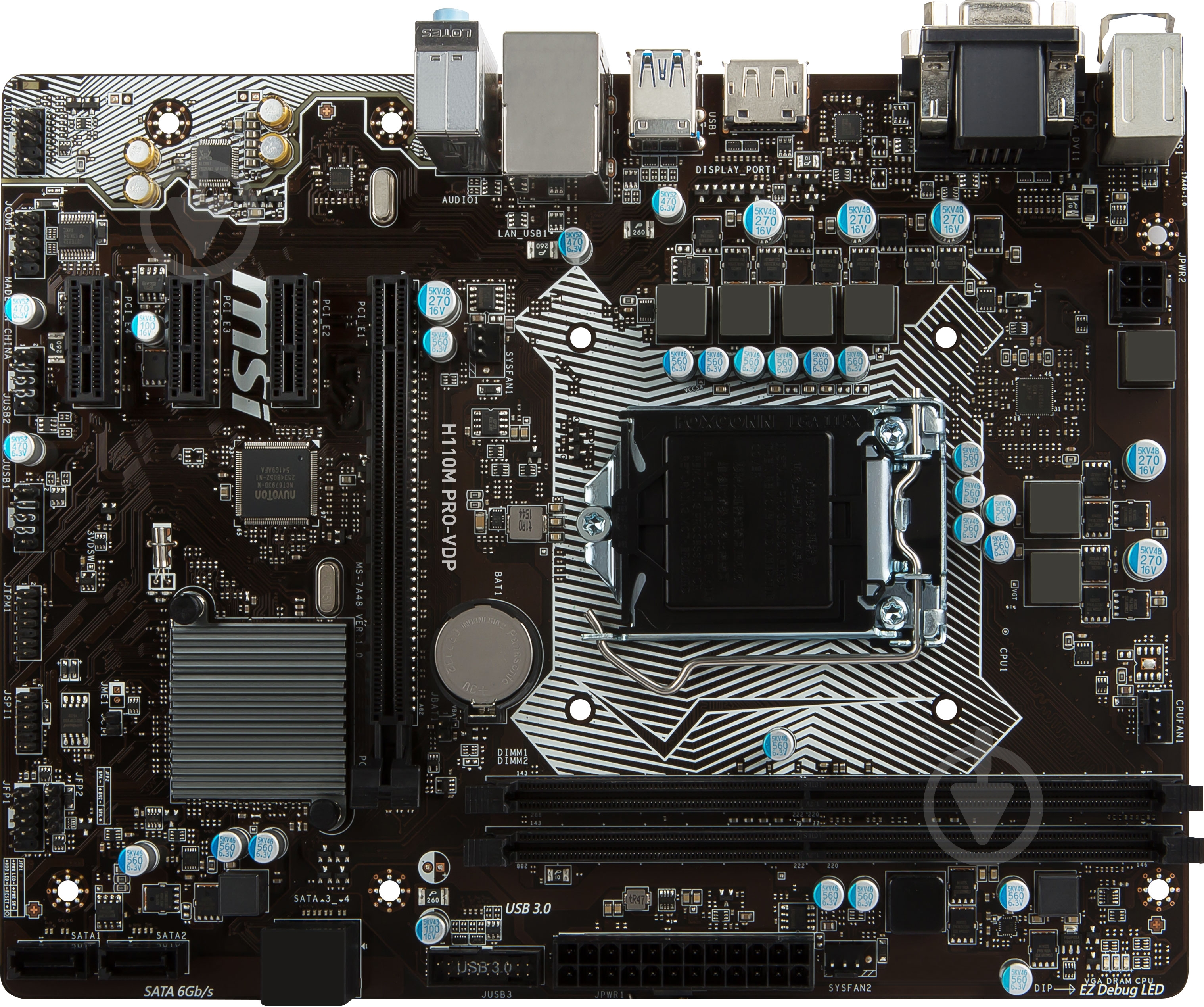Материнская плата MSI H110M_PRO-VDP (Socket 1151, Intel H110, mirco ATX) - фото 1 Материнская плата MSI H110M_PRO-VDP (Socket 1151, Intel H110, mirco ATX) - фото 1