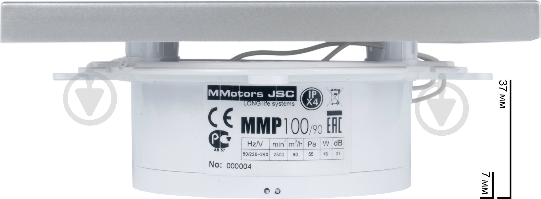 Вентилятор MMotors ММР 100/90 под плитку с клапаном - фото 5