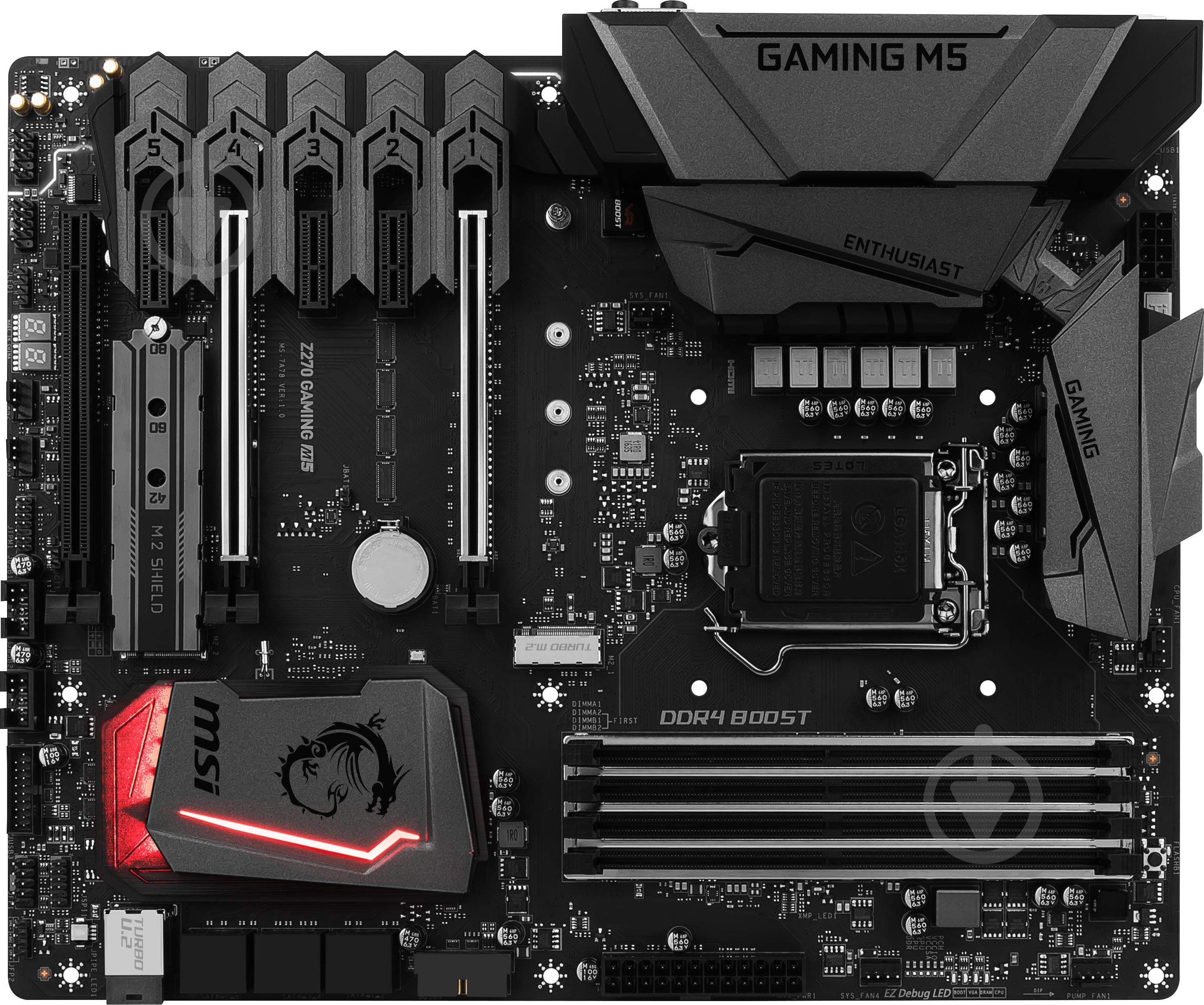 Материнская плата MSI Z270_GAMING_M5 (Socket 1151, Intel Z270, ATX) - фото 1