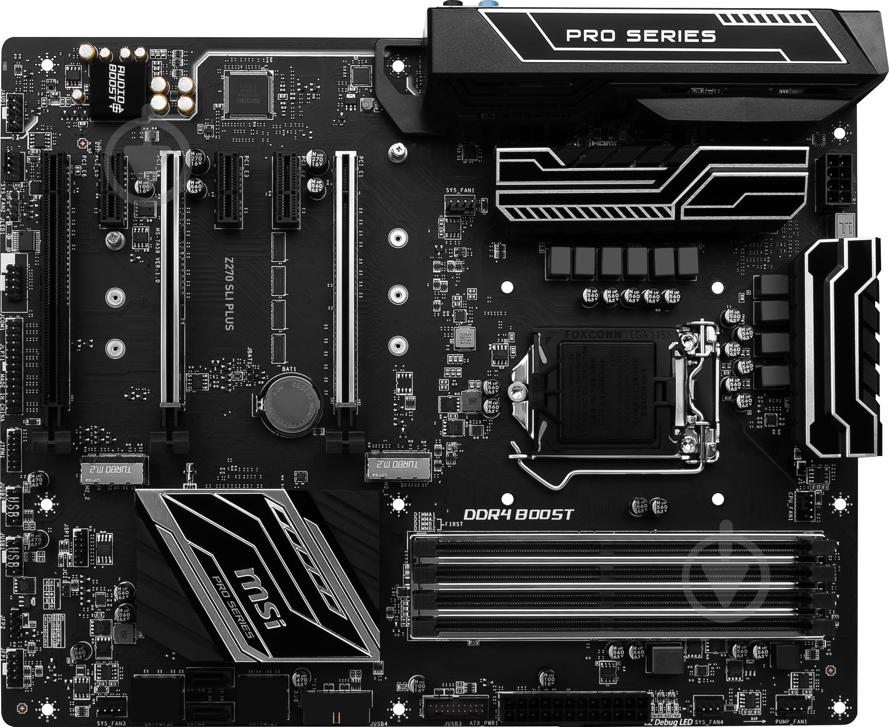 Материнская плата MSI Z270_SLI_PLUS (Socket 1151, Intel Z270, ATX) - фото 1