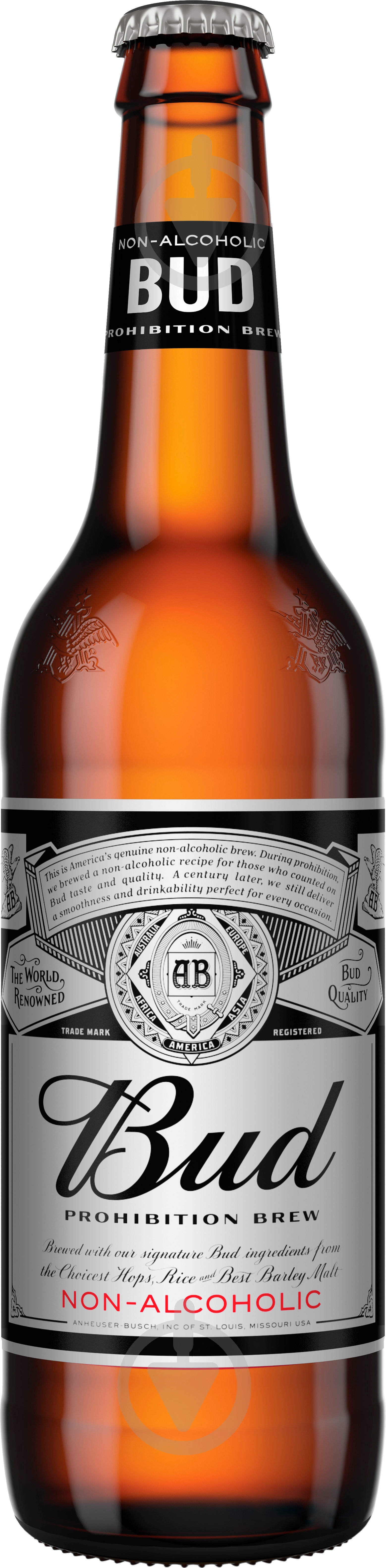 Пиво Bud Prohibition Brew светлое безалкогольное 0,5 л - фото 1