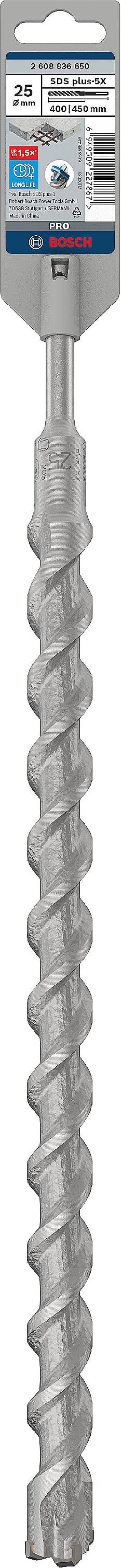 Бур Bosch 5X SDS-plus 25x400 мм 450 мм 1 шт. 2608836650 - фото 2