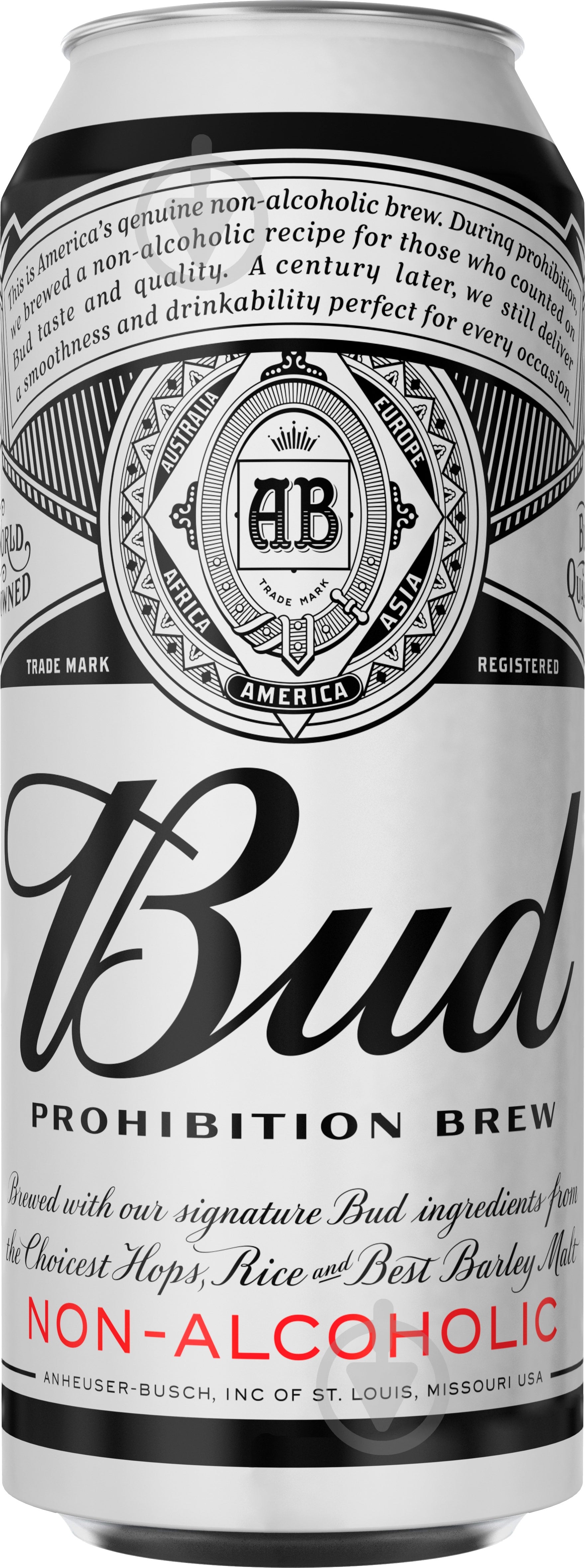 Пиво Bud Prohibition Brew светлое безалкогольное ж/б 0,5 л - фото 1