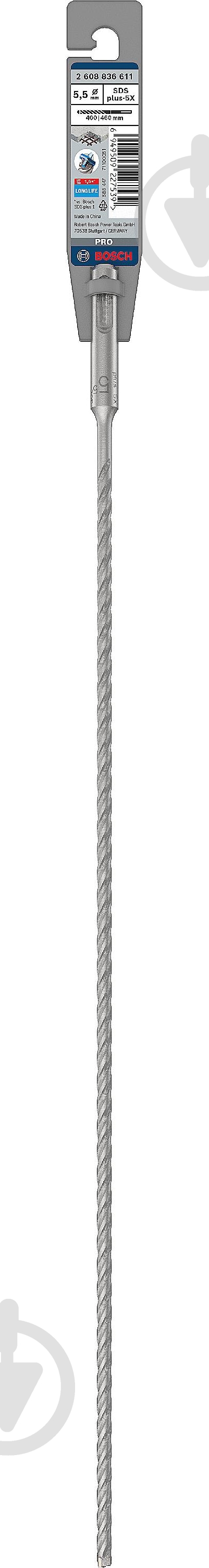 Бур Bosch 5X SDS-plus 5,5x400 мм 460 мм 1 шт. 2608836611 - фото 2