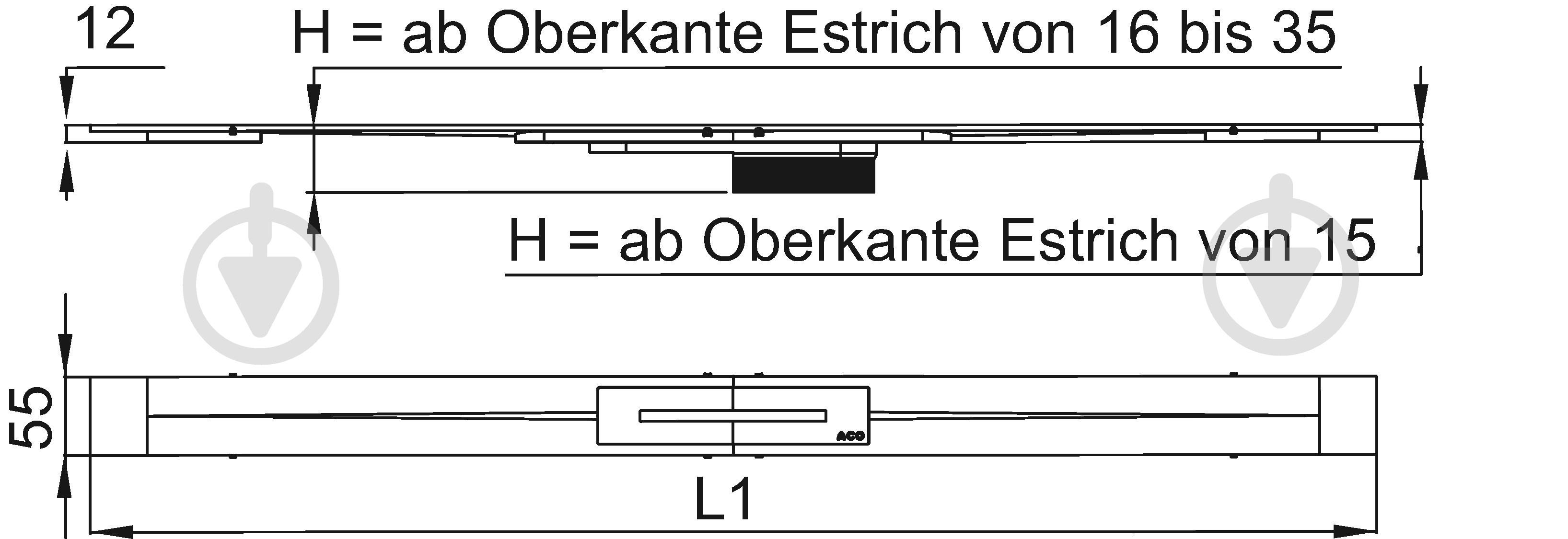 Профиль душевого канала ACO ShowerDrain S+ решетка Plate 800 мм - фото 2 Профиль душевого канала ACO ShowerDrain S+ решетка Plate 800 мм - фото 2