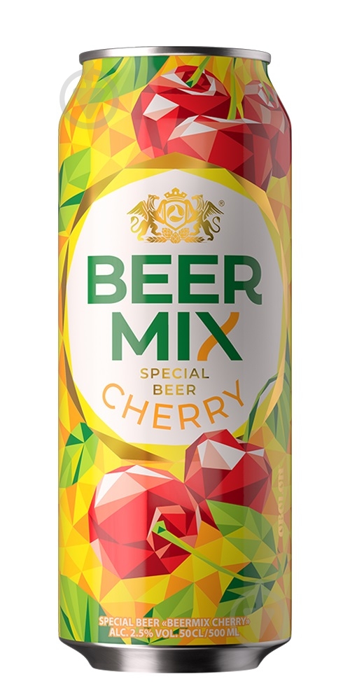 Пиво Оболонь Beermix Вишня світле фільтроване 2,5% 0,5 л - фото 1