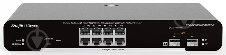 Коммутатор Ruijie RG-NBS3100-8GT2SFP-P - фото 1 Коммутатор Ruijie RG-NBS3100-8GT2SFP-P - фото 1