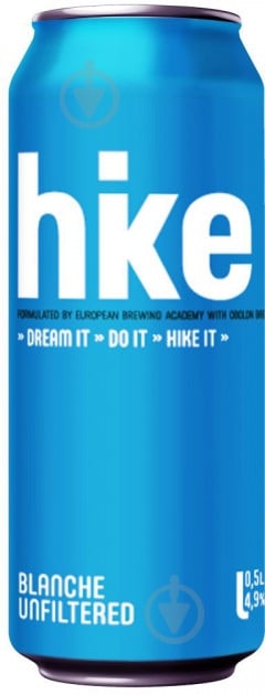 Пиво Hike Blanche светлое нефильтрованное 4,9% ж/б 0,5 л - фото 1