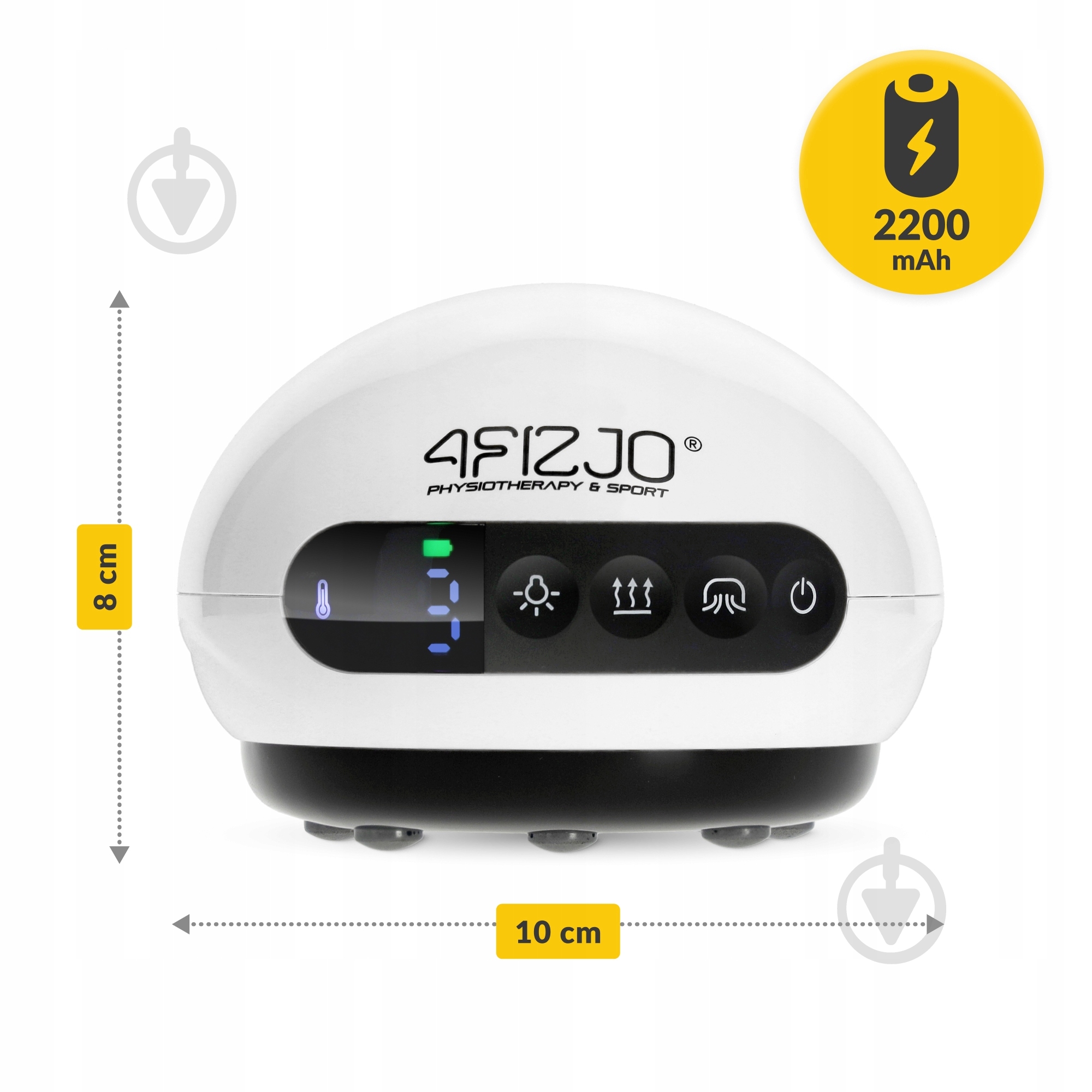 Массажер 4fizjo вакуумная банка аккумуляторная с ИК-прогревом White (P-5907739318688) - фото 6