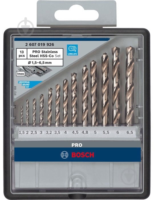 Набор сверл Bosch HSS-G СВ 1-10 мм Robust Line 10 шт. 2607010535 - фото 2 Набор сверл Bosch HSS-G СВ 1-10 мм Robust Line 10 шт. 2607010535 - фото 2