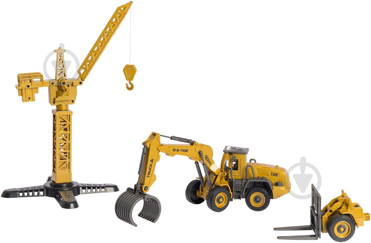 Автоконструктор OTAMANKO Навантажувач вилковий/з грейфером для деревини 2 в 1 1:24 532.02.06 - фото 1