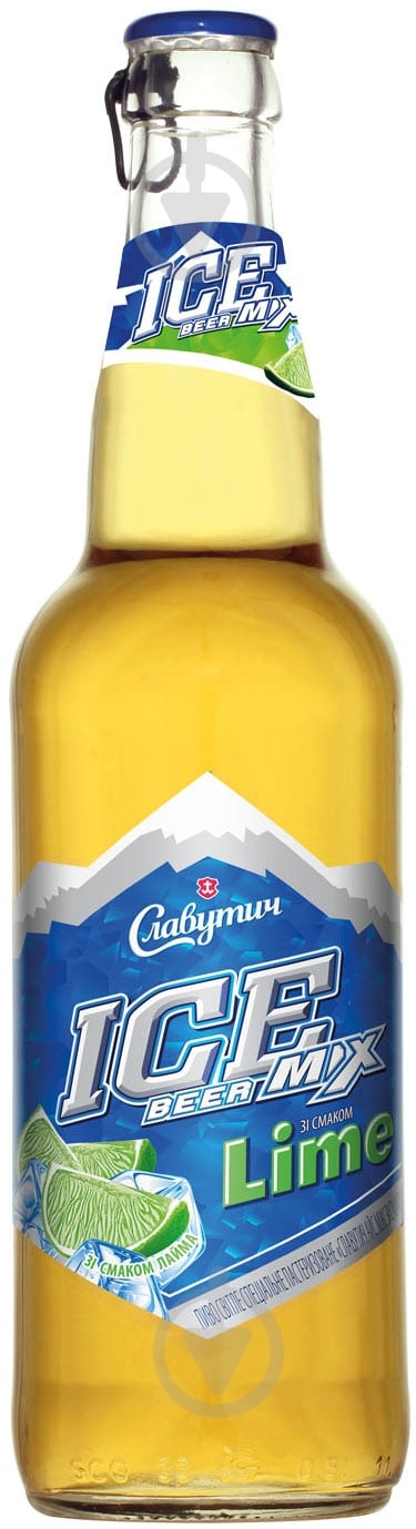 Пиво Славутич Ice Mix Lime светлое фильтрованное 3,5% 0,5 л - фото 1