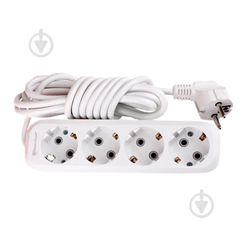 Удлинитель бытовой ElectroHouse с заземлением 4 гн. белый 4 м EH-2218 - фото 1 Удлинитель бытовой ElectroHouse с заземлением 4 гн. белый 4 м EH-2218 - фото 1