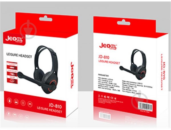 Гарнитура Jedel black/red (JD-810) - фото 2