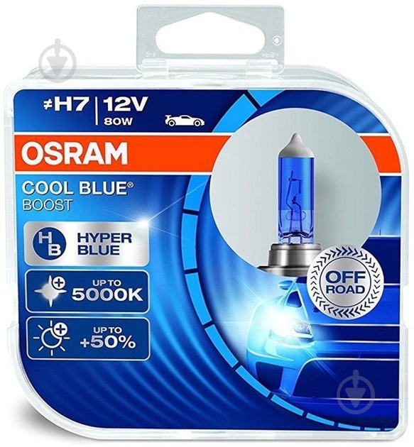 Автолампа галогенная Osram Cool Blue Boost H7 80 Вт 1 шт. (4052899437692) - фото 2