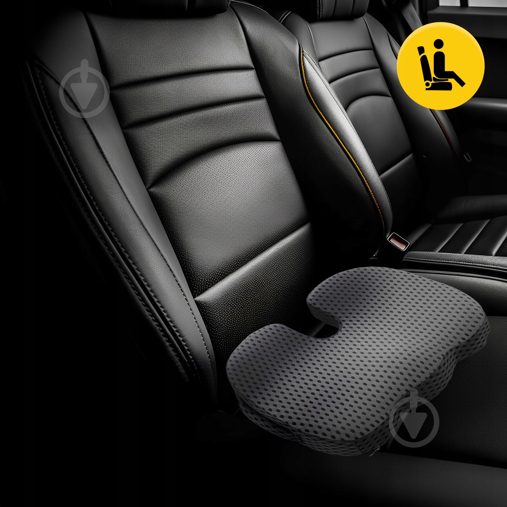 Подушка ортопедична для сидіння 35x45x7 см Black (P-5907739318794) 4fizjo 35x45 см чорний - фото 7 Подушка ортопедична для сидіння 35x45x7 см Black (P-5907739318794) 4fizjo 35x45 см чорний - фото 7