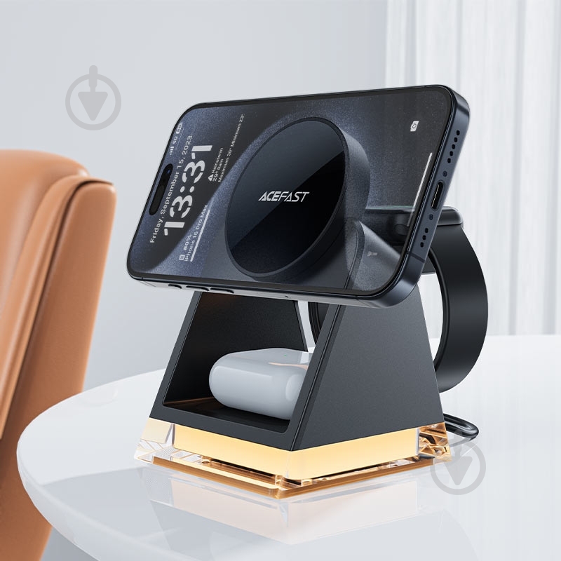 Зарядний пристрій Acefast Wireless QI 3in1 15W E17 Acefast - фото 6 Зарядний пристрій Acefast Wireless QI 3in1 15W E17 Acefast - фото 6