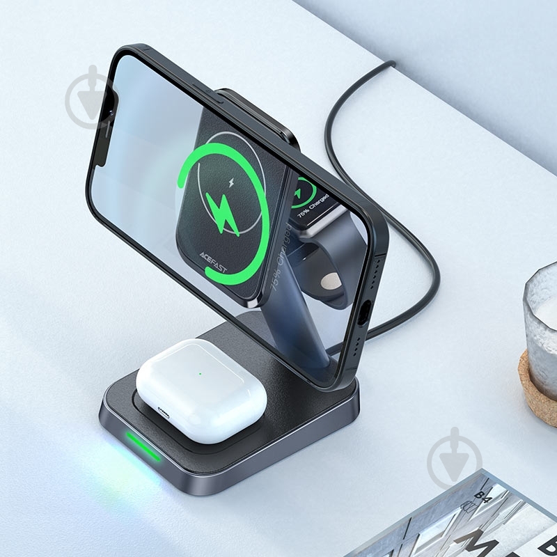 Зарядное устройство Acefast Wireless QI 3in1 18W E3 - фото 5
