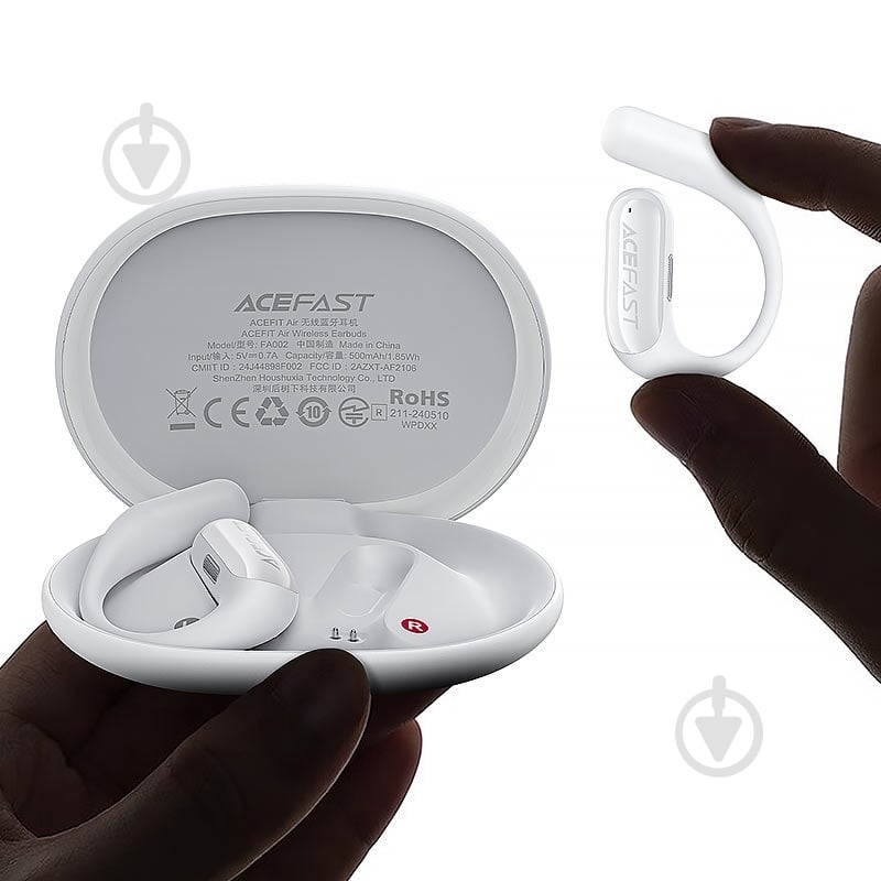 Bluetooth-гарнитура Acefast FA002 white (6974316283638) - фото 4 Bluetooth-гарнитура Acefast FA002 white (6974316283638) - фото 4