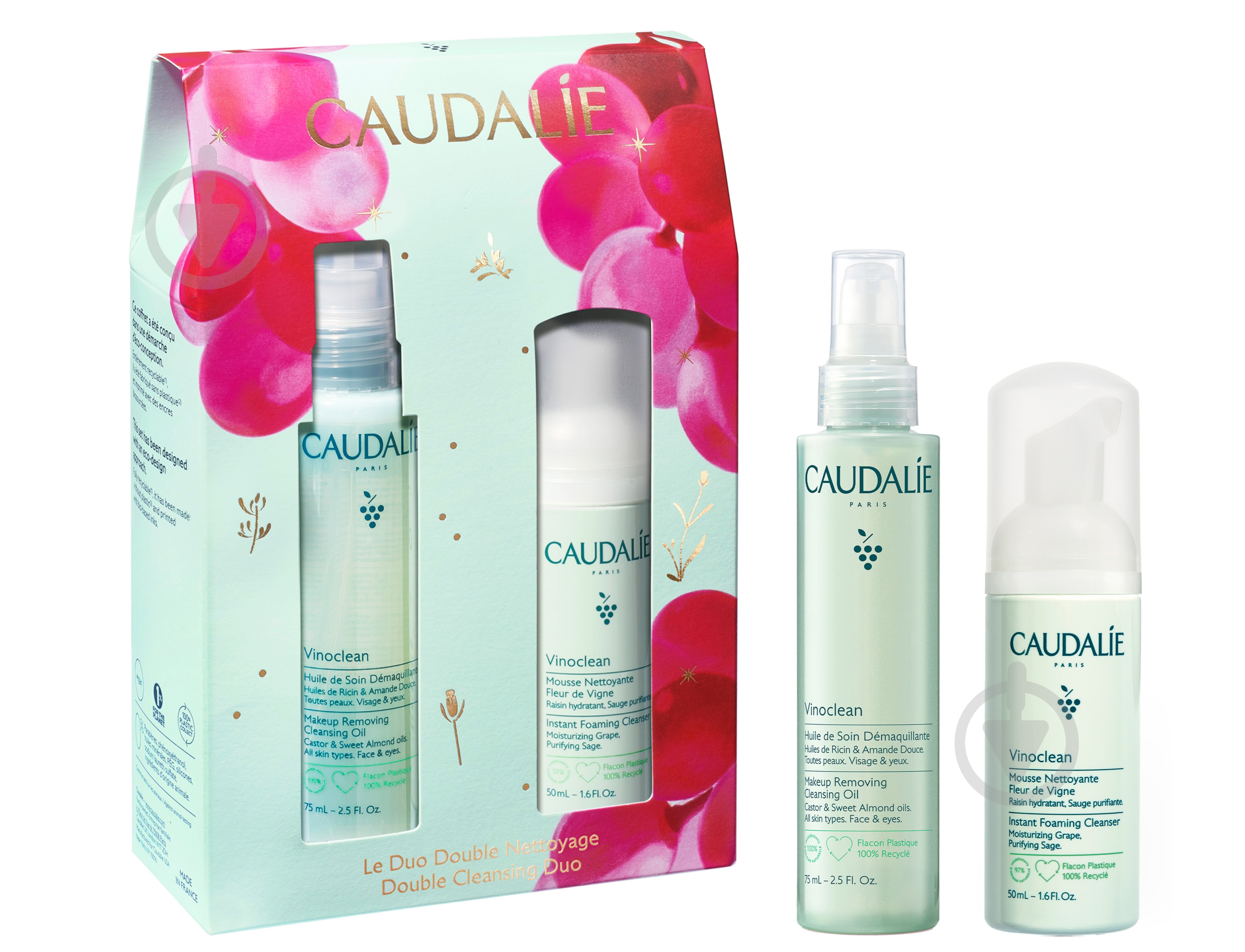 Набор подарочный Caudalie Vinoclean Duo 2025 - фото 1 Набор подарочный Caudalie Vinoclean Duo 2025 - фото 1