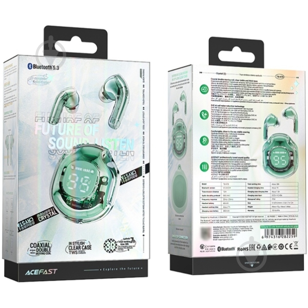 Bluetooth-гарнитура Acefast T8 green (6974316282259) - фото 4