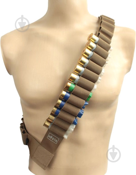 Бандольера Hasta на 50 патронов Coyote Brown M - фото 2 Бандольера Hasta на 50 патронов Coyote Brown M - фото 2