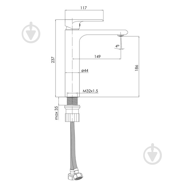 Смеситель для умывальника Imprese Aria f03507510AB - фото 2