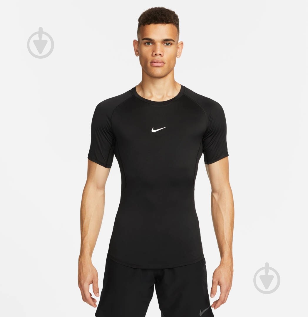 Футболка Nike M NP DF TIGHT TOP SS FB7932-010 р.M чорний - фото 1