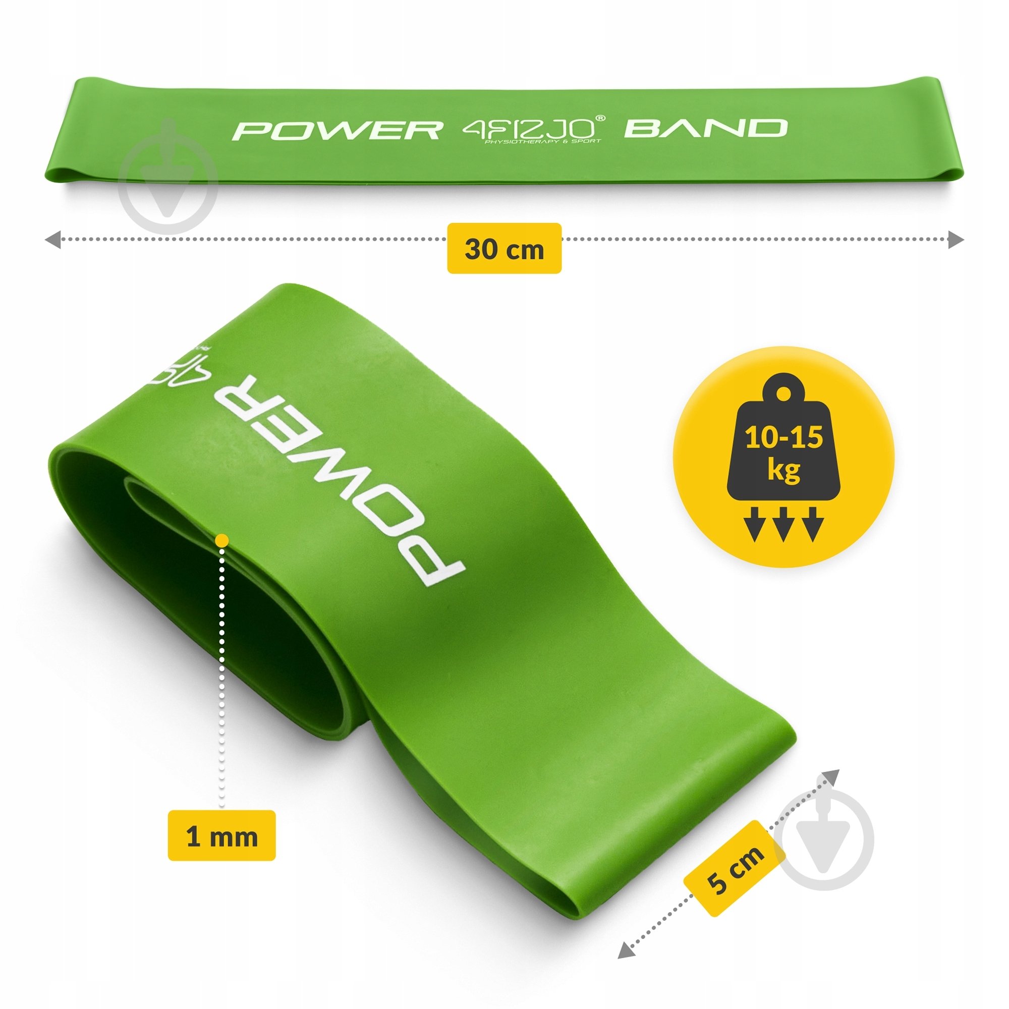 Резинка для фитнеса 4fizjo Mini Power Band 1 мм 10-15 кг (P-5907222931615) 4FJ0012 зелено-оливковый - фото 9 Резинка для фитнеса 4fizjo Mini Power Band 1 мм 10-15 кг (P-5907222931615) 4FJ0012 зелено-оливковый - фото 9