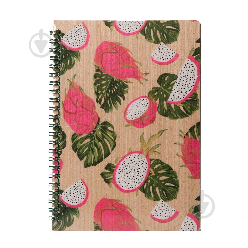 Блокнот KIRI Sketch з екомодифікованої деревини Драгон Фрукт А5 - фото 1