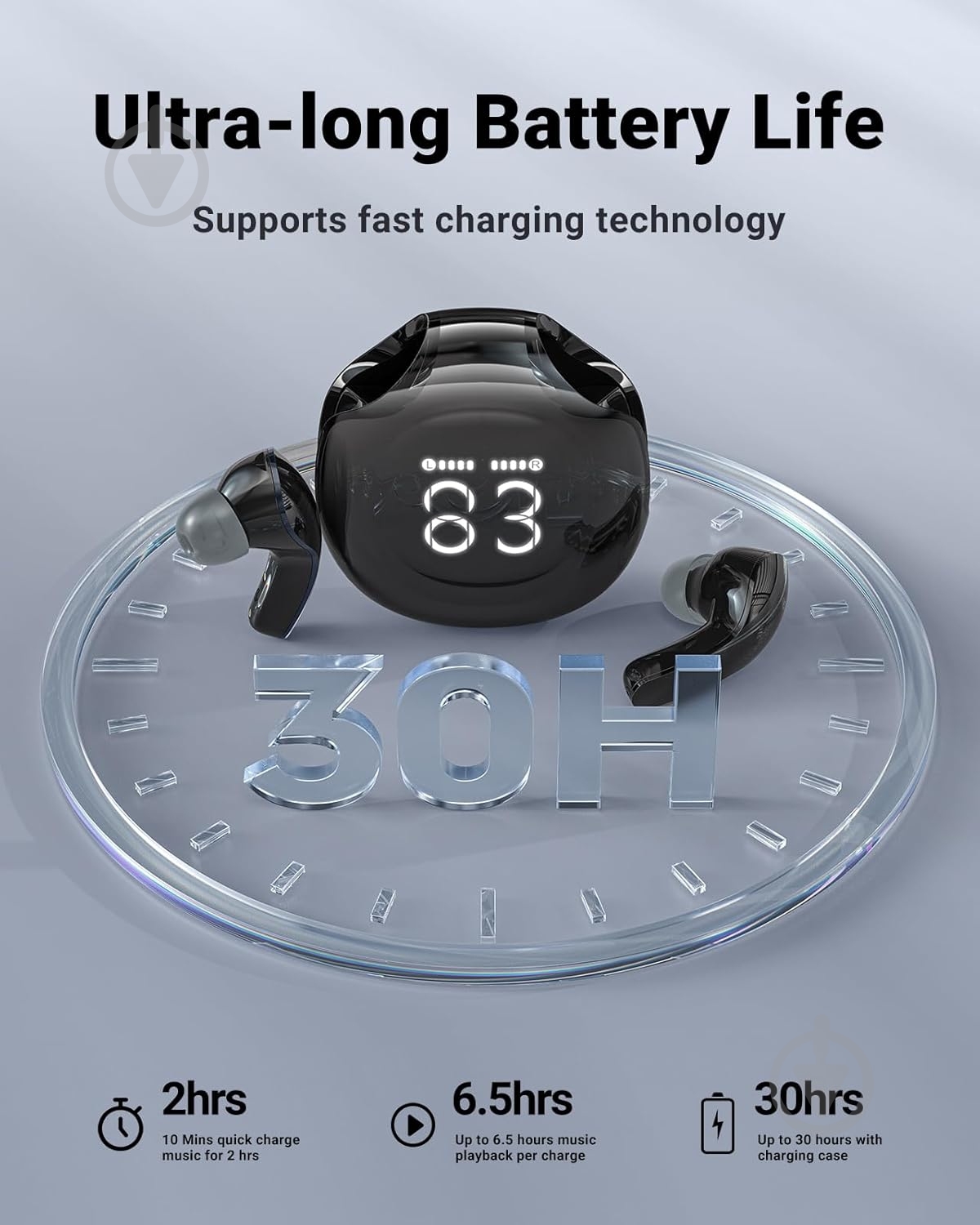 Bluetooth-гарнітура Acefast T9 black (6974316282570) - фото 4