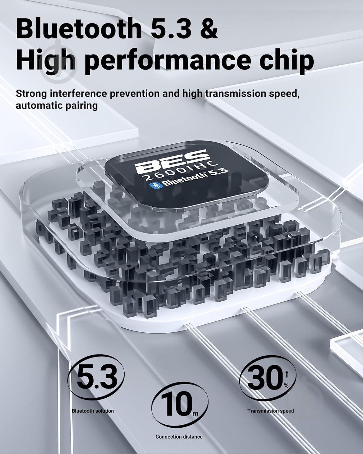 Bluetooth-гарнітура Acefast T9 black (6974316282570) - фото 7