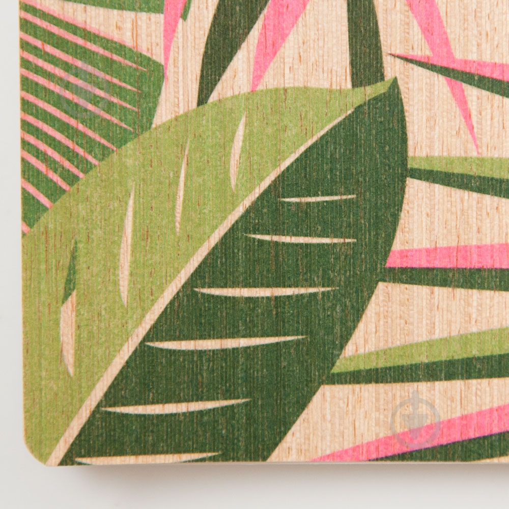 Блокнот эко из модифицированной древесины Листья А5 в точку на пружине KIRI Sketch - фото 3