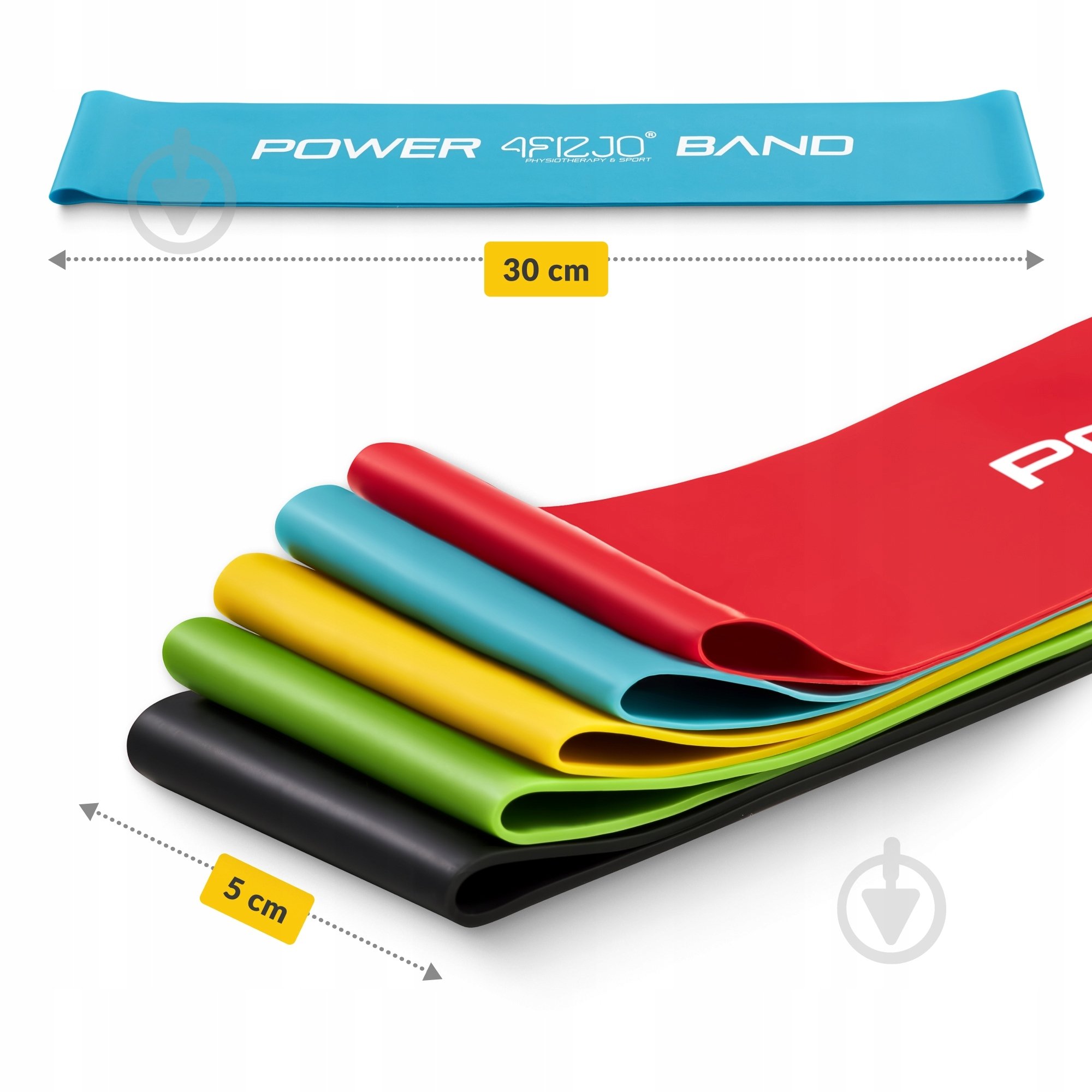 Резинка для фитнеса 4fizjo Mini Power Band 5 шт. 1-20 кг Mix (P-5907222931110) 4FJ1110 разноцветный - фото 9