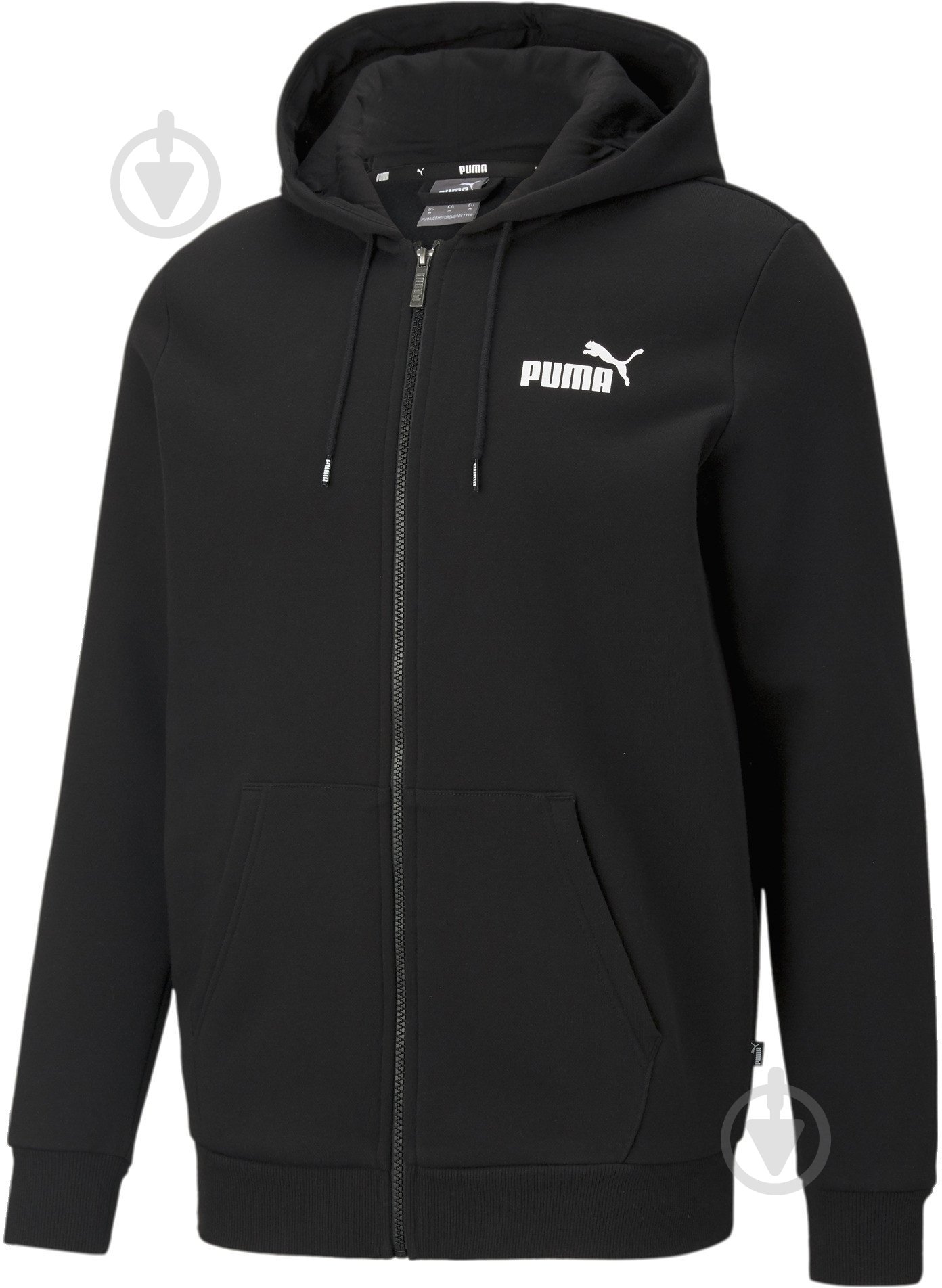 Толстовка Puma ESS SMALL LOGO FZ HOODIE FL 58670201 р.XL черный - фото 1