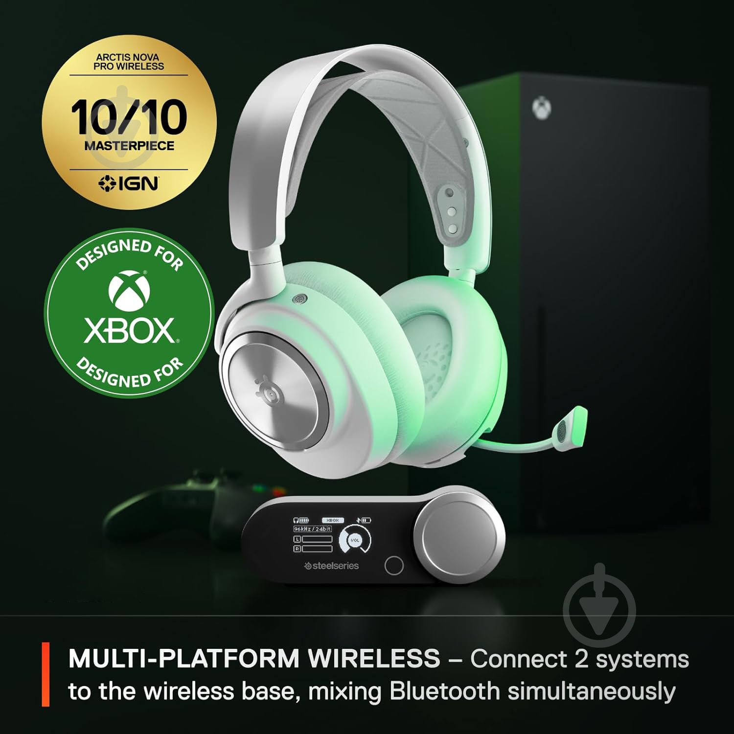 Гарнитура игровая SteelSeries Arctis Nova Pro Wireless white (61525) - фото 6