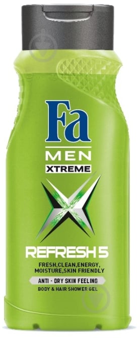 Гель для душа Fa Men Xtreme Refresh 5 250 мл - фото 1