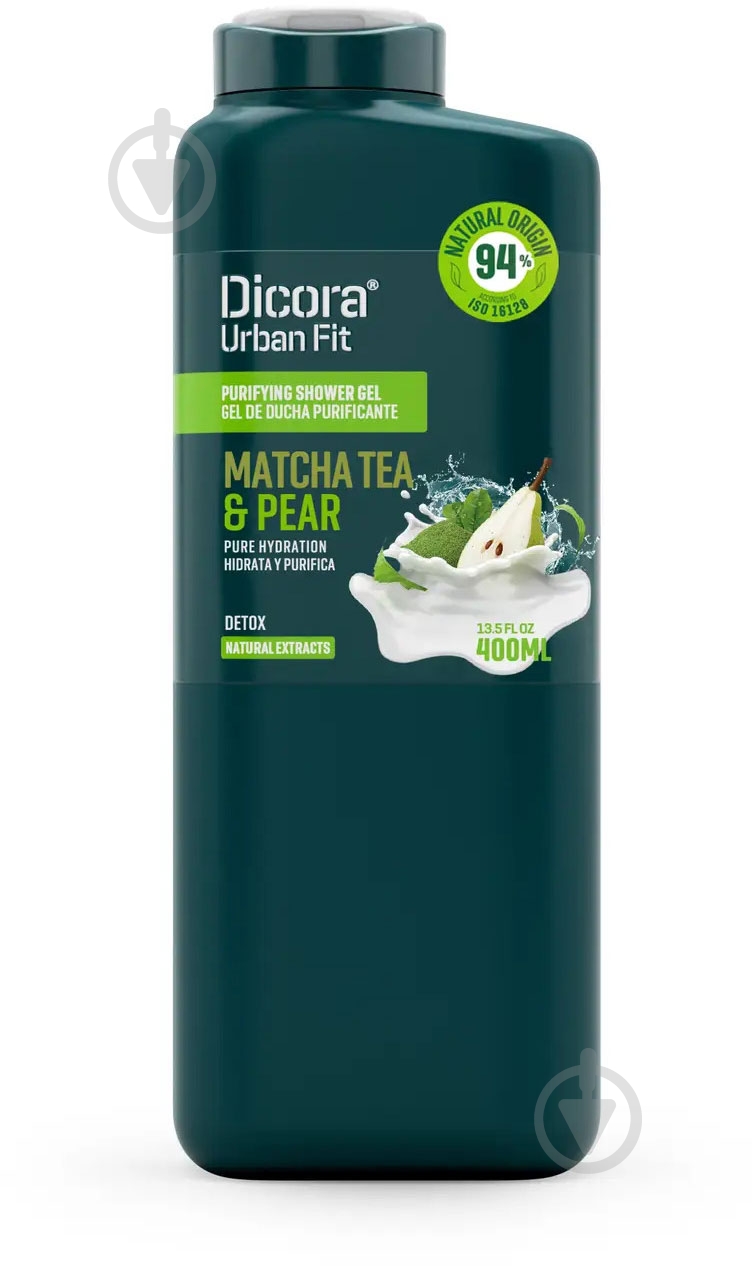 Гель для душу DICORA Urban Fit Чай Матча та груша 400 мл - фото 1