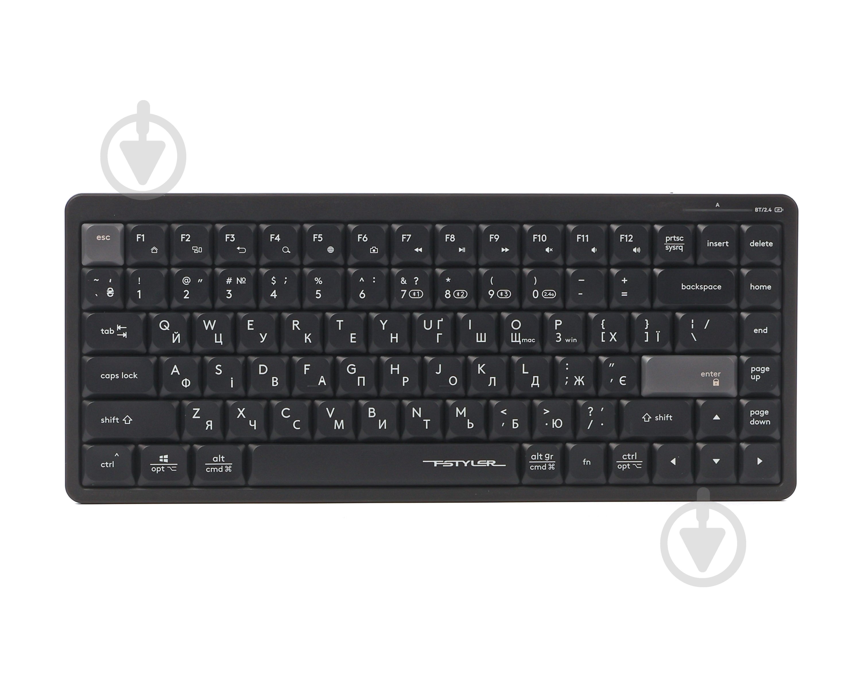 Клавіатура бездротова A4Tech FBX53C (Black) (FBX53C (Black)) ножничні перемикачі, Bluetooth / 2.4 ГГц black - фото 1 Клавіатура бездротова A4Tech FBX53C (Black) (FBX53C (Black)) ножничні перемикачі, Bluetooth / 2.4 ГГц black - фото 1