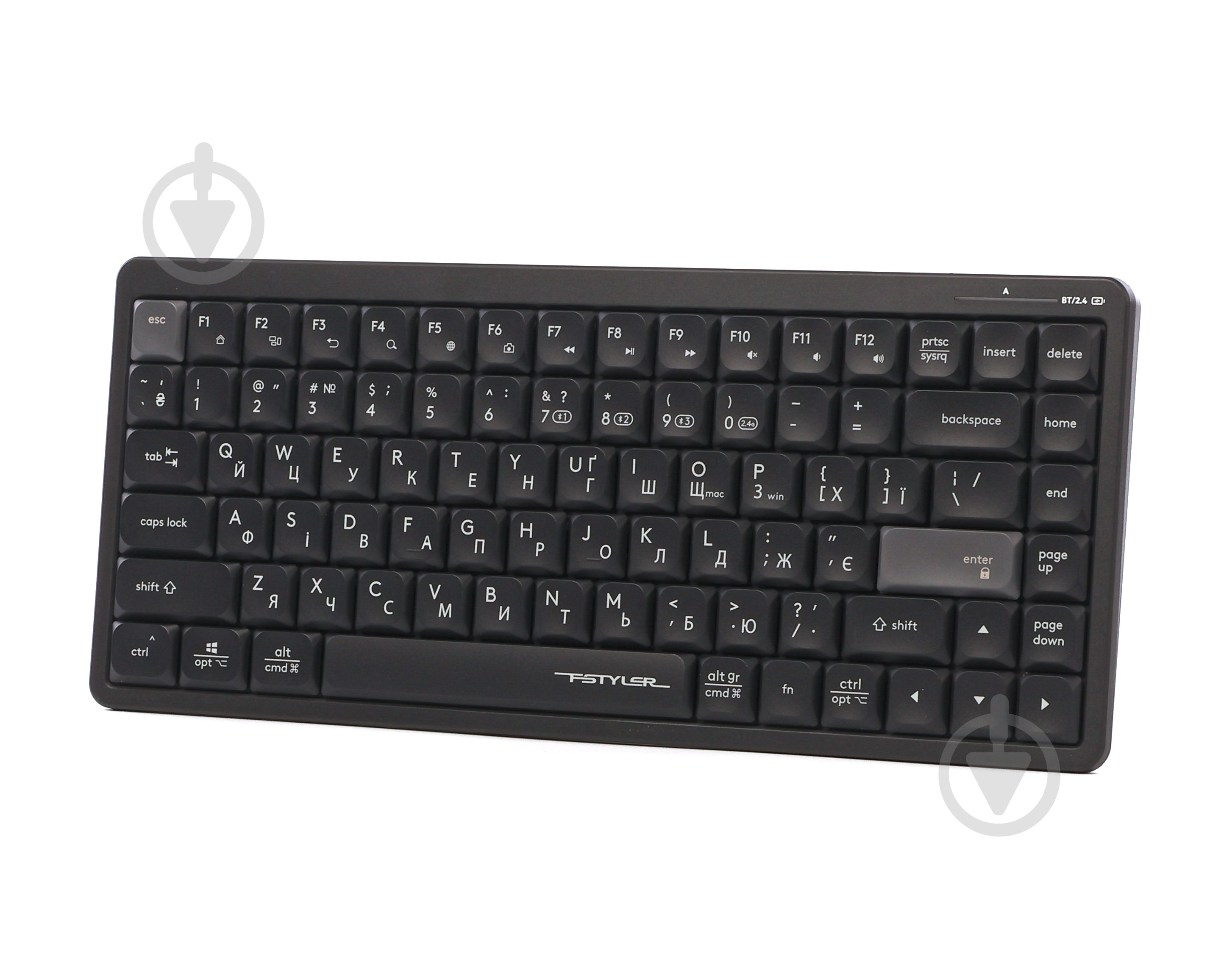 Клавіатура бездротова A4Tech FBX53C (Black) (FBX53C (Black)) ножничні перемикачі, Bluetooth / 2.4 ГГц black - фото 2 Клавіатура бездротова A4Tech FBX53C (Black) (FBX53C (Black)) ножничні перемикачі, Bluetooth / 2.4 ГГц black - фото 2