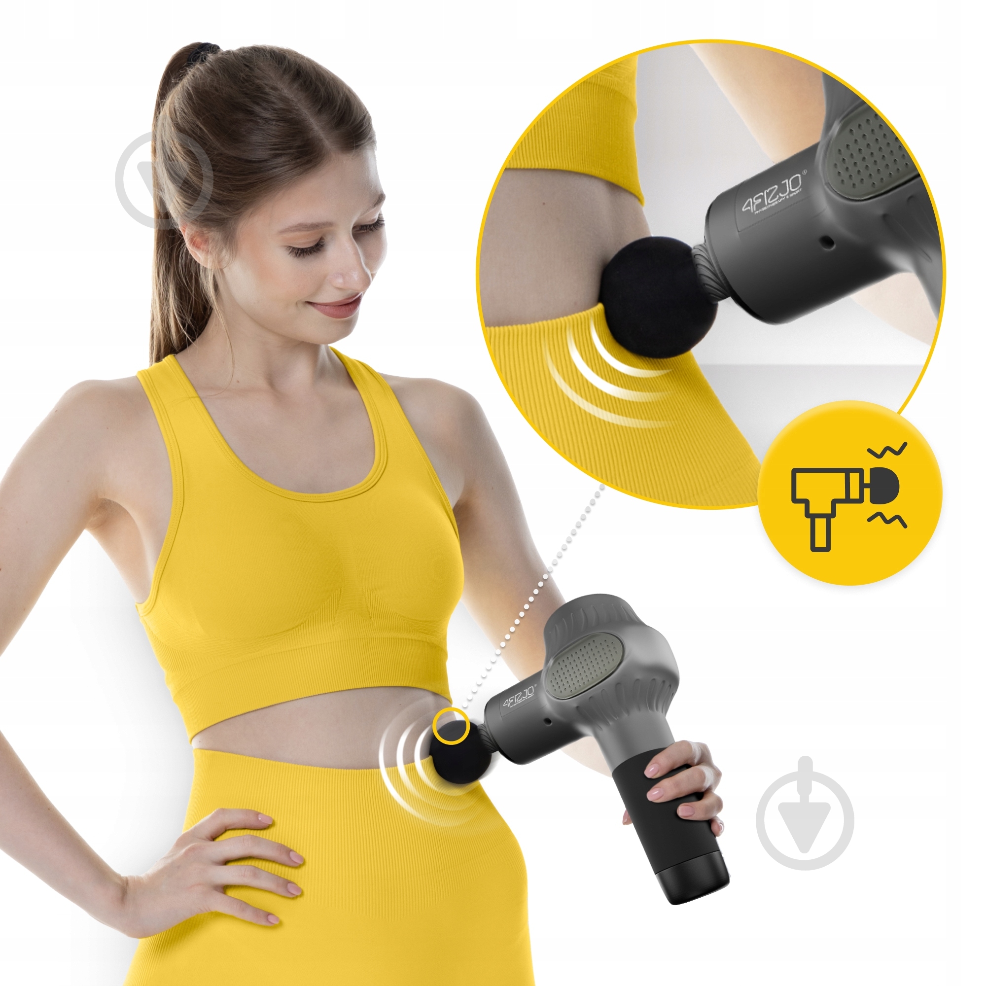 Перкусійний ручний масажер 4fizjo Massage Gun Active 30 Вт (P-5907739319937) - фото 9