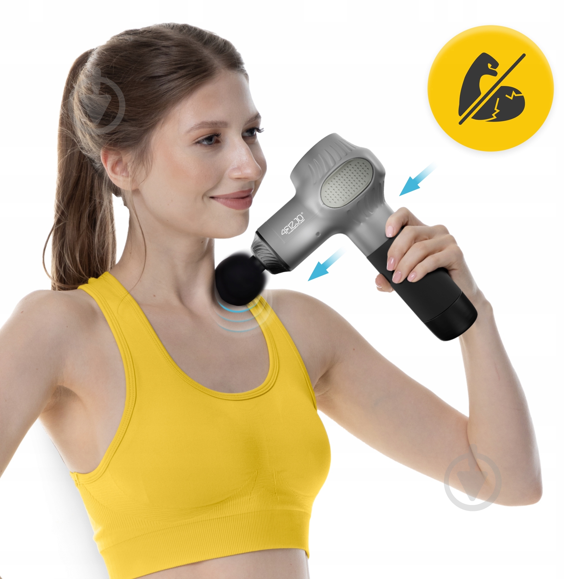 Перкусійний ручний масажер 4fizjo Massage Gun Active 30 Вт (P-5907739319937) - фото 10