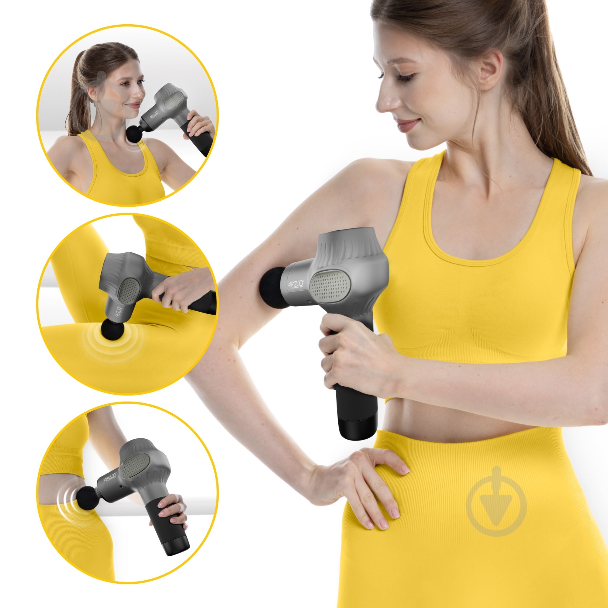 Перкусійний ручний масажер 4fizjo Massage Gun Active 30 Вт (P-5907739319937) - фото 12